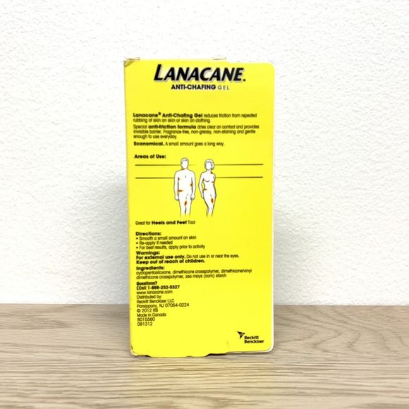 Lanacane Anti-Chafing Gel Anti-Friction Formula 1 oz Fragrance Free Non-Greasy - Picture 2 of 5